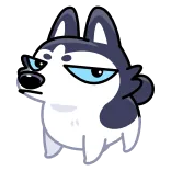 😒 狗, 动物, 哈士奇, 卡通, 可爱 whatsapp sticker
