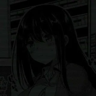 🖤 动漫, 漫画, 女孩, 黑暗, 唯美, 插画, 卡通 telegram sticker