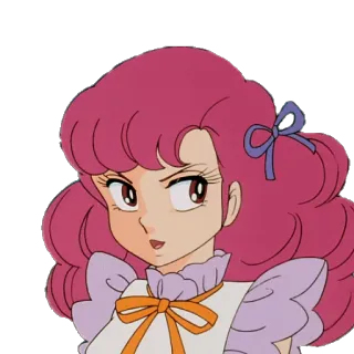😏 anime, cartoon, girl, pink hair, character, illustration telegram sticker