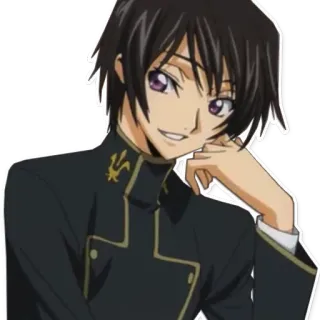 😊 Lelouch Lamperouge Code Geass anime, manga, lelouch, code geass, character telegram sticker