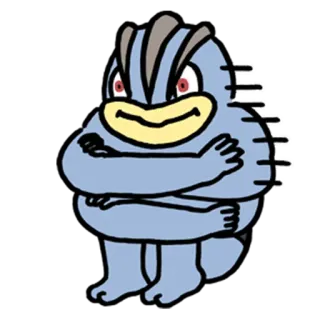 🙂 Machop Pokemon pokemon, machop, walka, stworzenie, potwór, gra telegram sticker