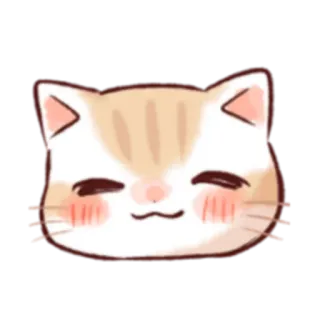 😊 кот, животное, стикер, милый, каваи whatsapp sticker