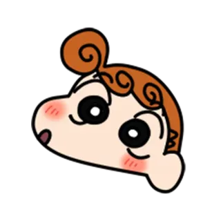 😉 dessin animé, autocollant, visage, personnage, mignon, fille whatsapp sticker