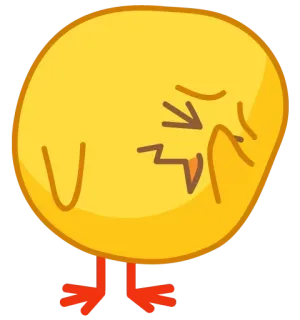 🙈 Huhn, wütend, gelb, Vogel, Cartoon whatsapp sticker