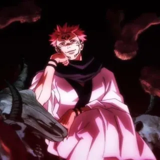 🎴 Ryomen Sukuna Jujutsu Kaisen Anime, Manga, Vloek, Koning der vloeken telegram sticker