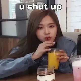🙂 u shut up whatsapp sticker