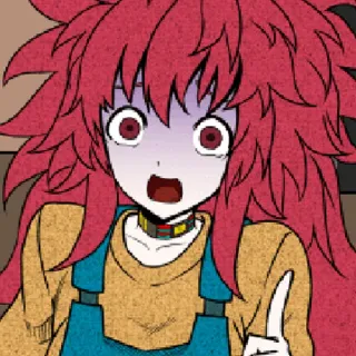🤯 anime, manga, scioccata, spaventata, ragazza telegram sticker