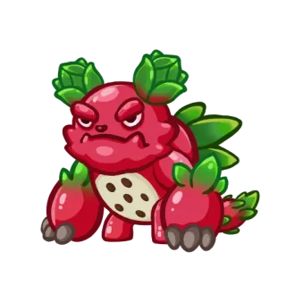 😤 монстр, злой, питахайя, существо, мультфильм, персонаж telegram sticker