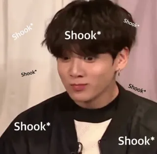 😳 Shook kpop, ตกใจ, ปฏิกิริยา, มีม, ช็อค, คนดัง, เพลง telegram sticker