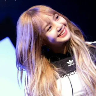 😁 Lisa Lisa, cantante, K-pop, Blackpink, sorriso telegram sticker