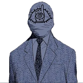 👆 남자, 정장, 눈, 손가락, 폭력 telegram sticker