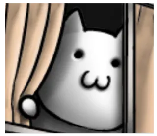 😳 gato, mirando, lindo, ventana, meme, animal whatsapp sticker