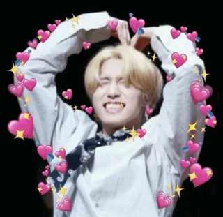 💛 coeur, amour, kpop, idole, fan, mignon, chanteur telegram sticker