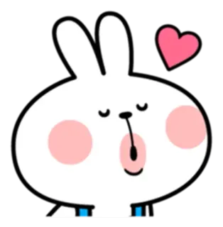 😘 conejo, lindo, corazón, animal, amor telegram sticker