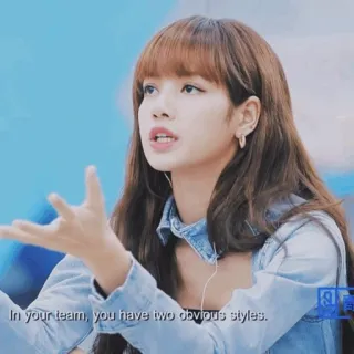 🌍 Lisa In your team, you have two obvious styles. Lisa, K-pop, Idol, Blackpink, Piosenkarka, Styl telegram sticker