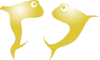 ♓ vis, goud, oceaan, dier, zee telegram sticker