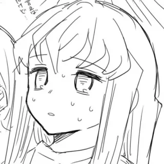 ☁️ そういえば、よかったですね… Anime, Manga, Ragazza, Sudore whatsapp sticker