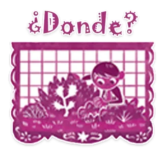 ❔ ¿Donde? question, spanish, cartoon, character, child telegram sticker