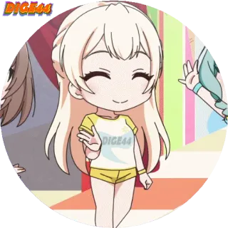 👋 DIGE44 애니메이션, 귀여운, 만화, 여자, 치비, 스티커 whatsapp sticker