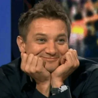 ☺️ Jeremy Renner actor, celebrity, portrait, man, headshot telegram sticker