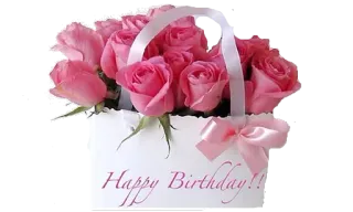 😥 Happy Birthday!! Rosen, Geburtstag, Blumen, Gruß, Feier telegram sticker