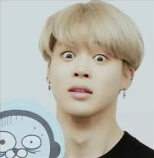 😳 Jimin Jimin, K-pop, zanger, grappig gezicht, Aziatisch, persoon, beroemdheid telegram sticker