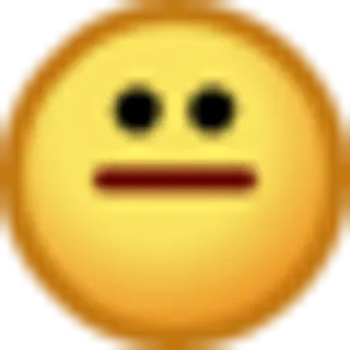 😐 emoji, smiley, neutral, face, yellow whatsapp sticker