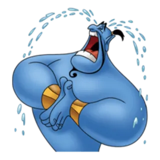 😭 Genie Aladdin Dschinni, Aladdin, Disney, weinen, traurig, Cartoon whatsapp sticker