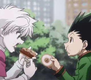 😱 Gon Freecss Hunter x Hunter Anime, Personajes, Snack, Dona telegram sticker