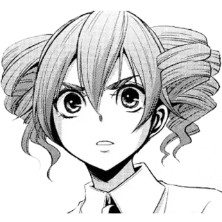 😳 anime, manga, female, portrait, twintails telegram sticker