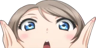 🌞 anime, ragazza, eccitata, carina, sorpresa whatsapp sticker