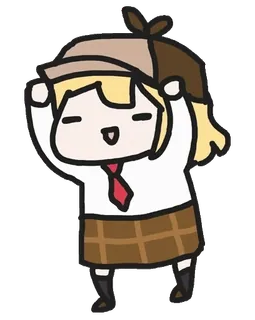 🔎 Amelia Watson anime, cartoon, detective, cute, amelia watson, vtuber telegram sticker