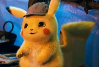 🌝 Pikachu Pokemon Detective Pikachu 皮卡丘, 宝可梦, 侦探, 电影, 卡通, 角色, 帽子 telegram sticker