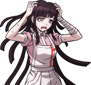 😢 Mikan Tsumiki Danganronpa Anime, Pielęgniarka, Danganronpa, Postać, Mikan Tsumiki, Ranny/a whatsapp sticker