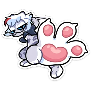 🌟 猫, 拟人, 兽人, 爪子, 动物 telegram sticker
