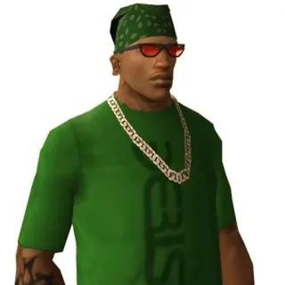 🔪 Carl Johnson Grand Theft Auto: San Andreas gta, san andreas, นักเลง, cj, เกม telegram sticker