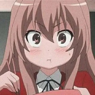 🤍 Aisaka Taiga Toradora! Anime, Carino, Personaggio, Cibo, Mangiare, Kawaii telegram sticker