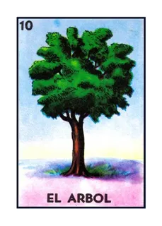 🌳 EL ARBOL 로테리아, 나무, 나무, 멕시코 빙고, 스페인어, 자연 telegram sticker