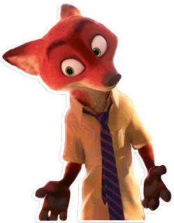 🙄 Nick Wilde Zootopia nick wilde, fox, zootopia, disney, animated character, cartoon fox telegram sticker