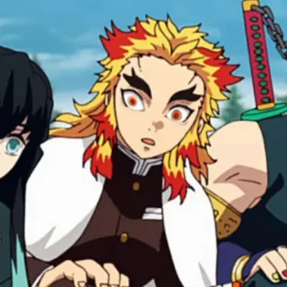 🔥 Kyojuro Rengoku Demon Slayer Аниме, Клинок, рассекающий демонов, Кёджуро Ренгоку, Персонаж, Анимация telegram sticker