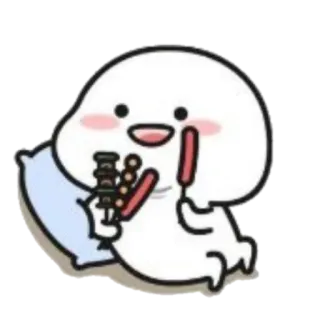 🪐 carino, cartone animato, relax, cuscino, dormire, dolce telegram sticker
