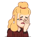😭 울음, 슬픈, 만화, 여자, 화난, 감정적인 telegram sticker