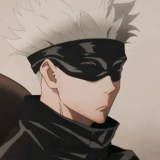 ⛓ Gojo Satoru Jujutsu Kaisen อนิเมะ, มังงะ, โกะโจ ซาโตรุ, มหาเวทย์ผนึกมาร, ผมขาว, ตัวละคร telegram sticker