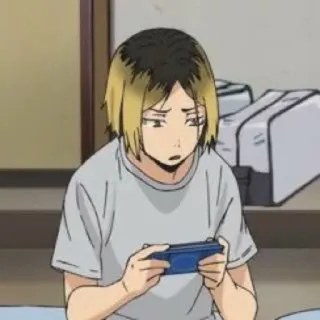 🦾 Kozume Kenma Haikyuu!! 애니메이션, 하이큐, 켄마, 코즈메 켄마, 비디오 게임, 게이머 telegram sticker