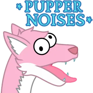 🐶 PUPPER NOISES anak anjing, anjing, gukguk, suara, hewan, kartun, meme telegram sticker