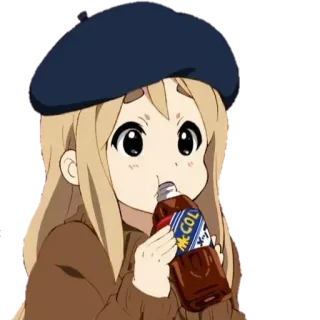 😜 Mio Akiyama K-On! Anime, Ragazza, Bevendo, K-On!, Mio Akiyama telegram sticker