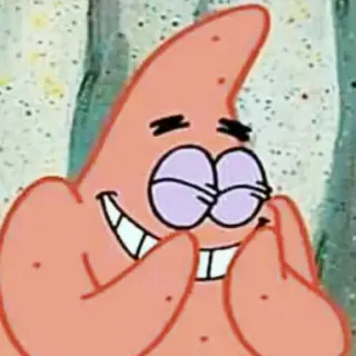😂 Patrick Star Spongebob Squarepants แพทริค สตาร์, สพันจ์บ็อบ, การ์ตูน, นิคเคิลโอเดียน, มีความสุข, ตัวละคร telegram sticker
