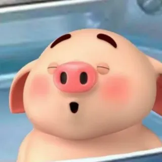 🐷 돼지, 귀여운, 동물, 만화 telegram sticker