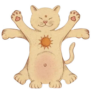 ✨ cat, yoga, sun, animal, cute, meditation telegram sticker
