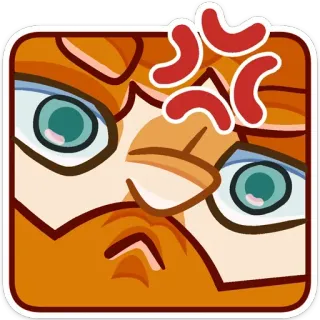 😠 anger, angry, face, cartoon, expression, rage telegram sticker